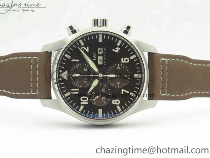 MIROTIME 0523 SunProtective Pilot Chrono IW377713 ZF 1:1 Best Edition Brown Dial On Brown Leather Strap A 7214